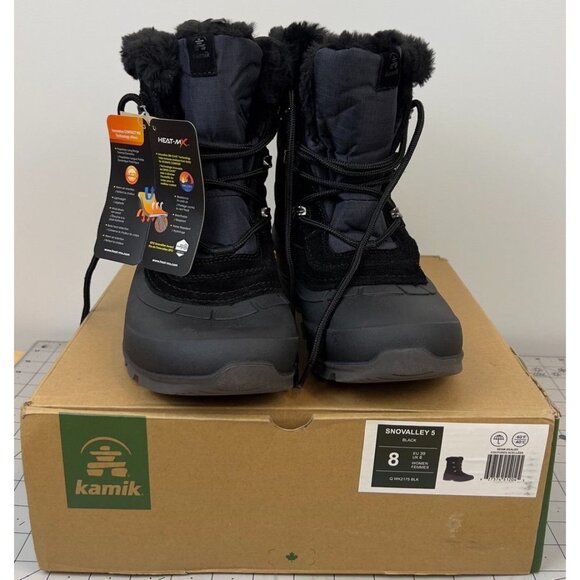 KAMIK Snovalley 5 Women's Snow Boot Sz. 8 Black NEW  -40° F/C - Picture 1 of 16